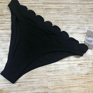 H-22 CHELSEA28 SCALLOPED SWIM BOTTOM BLACK size XXS nwt